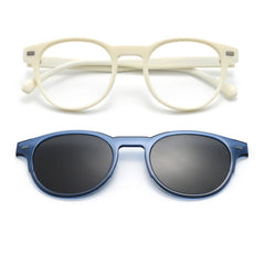 Burton Acetate Alloy Glasses Frame With Magnetic Sunglasses Clips