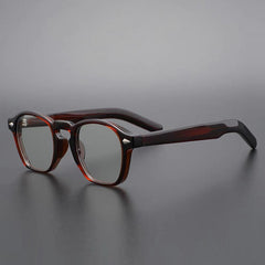 Abaan TR90 Vintage Square Eyeglasses Frame Rectangle Frames Southood RedTea