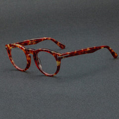 Ace Retro Acetate Glasses Frame Round Frames Southood Red Leopard 