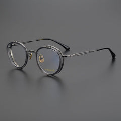 Adler Round Titanium Glasses Frame Round Frames Southood Gun Gray