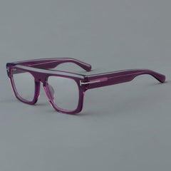 Adny Unisex Rectangle Acetate Glasses Frame Rectangle Frames Southood Purple 