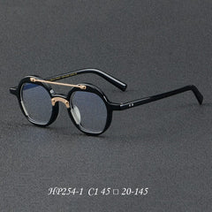 Adyna Double Beam Glasses Frame Round Frames Southood Black gold