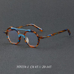 Adyna Double Beam Glasses Frame Round Frames Southood Leopard blue