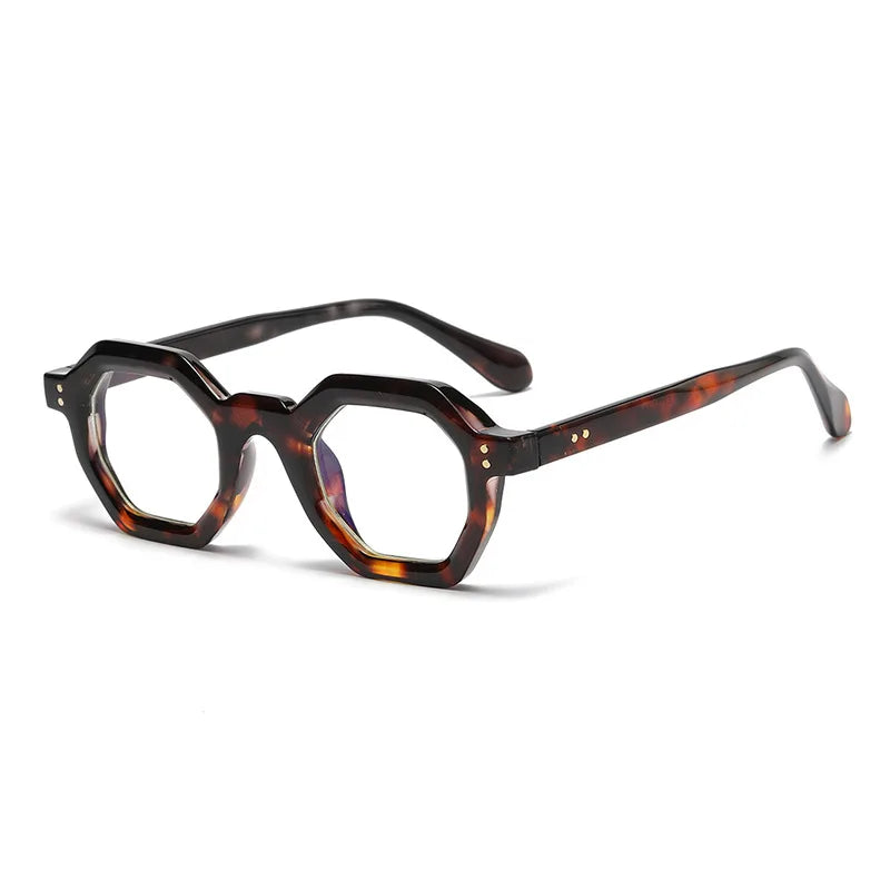 Akira Polygon Fashion Glasses Frame Geometric Frames Southood Leopard