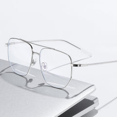 Al Metal Double Bridges Glasses Frame Rectangle Frames Southood