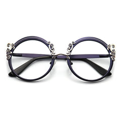 Alexis Fashion Round Glasses Frame Round Frames Southood Purple