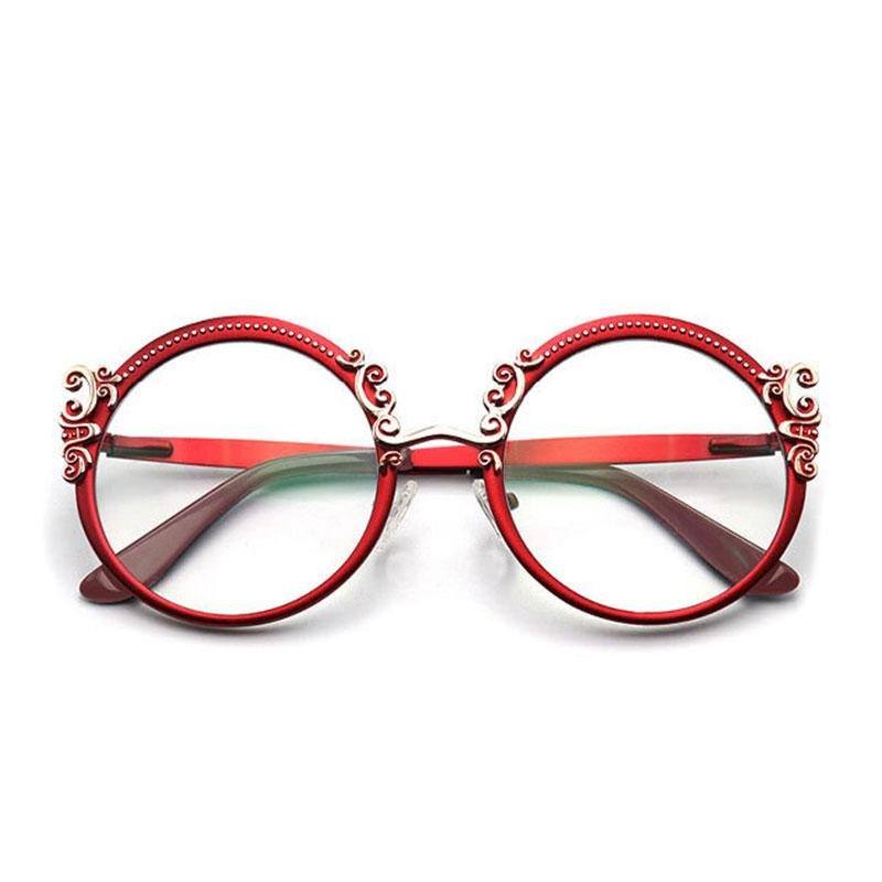 Alexis Fashion Round Glasses Frame Round Frames Southood Red