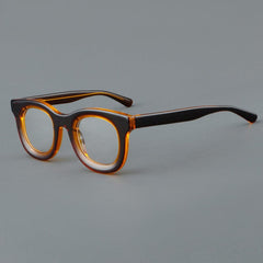 Alison Retro Acetate Glasses Frame Round Frames Southood Brown orange 