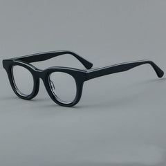 Almo Retro Acetate Glasses Frame Round Frames Southood Black