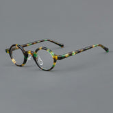 Alon Vintage Round Glasses Frame Round Frames Southood Green Leopard