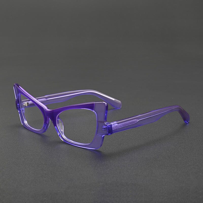 Alyssa Retro Cat Eye Glasses Frame Cat Eye Frames Southood Clear Purple