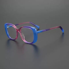 Amjed Vintage Acetate Glasses Frame Geometric Frames Southood Pink Blue