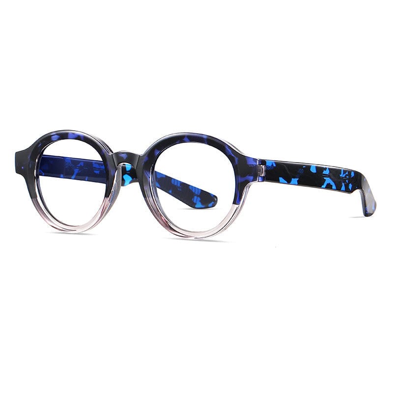 Andor Vintage TR90 Round Eyeglasses Round Frames Southood Blue Floral