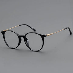 Aria Vintage TR90 Round Eyeglasses Round Frames Southood Black
