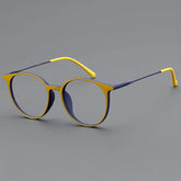 Aria Vintage TR90 Round Eyeglasses Round Frames Southood Yellow Blue