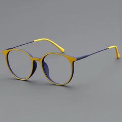 Aria Vintage TR90 Round Eyeglasses Round Frames Southood Yellow Blue