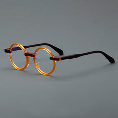 Arlo Retro Round Acetate Eyeglasses Frame Round Frames Southood Orange 