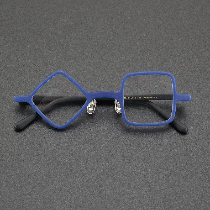 Art Unique Acetate Glasses Frame Geometric Frames Southood Matte Blue