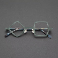 Art Unique Acetate Glasses Frame Geometric Frames Southood Matte Green
