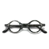 Ash Vintage Acetate Glasses Frame Round Frames Southood Green Wood Grain