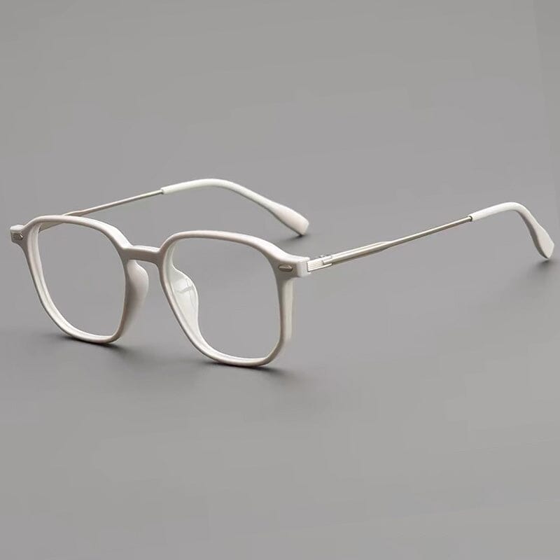 Asher Vintage TR90 Eyeglasses Frame Geometric Frames Southood Grey White