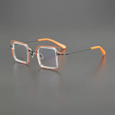 Ashly Colorful Titanium Glasses Frame Geometric Frames Southood Clear Orange