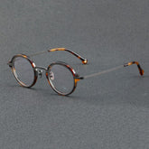 Aston Vintage Acetate Glasses Frame Round Frames Southood Gray leopard