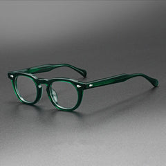 Atlas Vintage Acetate Glasses Frame Oval Frames Southood Clear Green