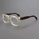 Atmore Vintage Acetate Glasses Frame Aviator Frames Southood Yellow Leopard