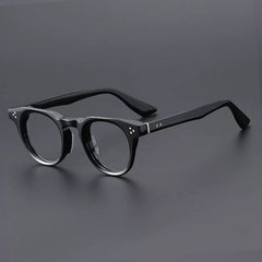 Aubrey Retro Acetate Glasses Frame Geometric Frames Southood Black Silver