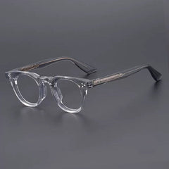 Aubrey Retro Acetate Glasses Frame Geometric Frames Southood Grey Silver