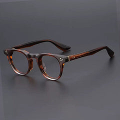 Aubrey Retro Acetate Glasses Frame Geometric Frames Southood Leopard Gold