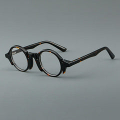Audun Vintage Round Acetate Frame Round Frames Southood Leopard
