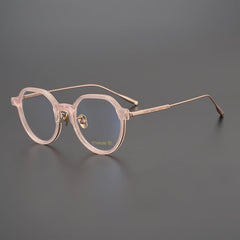 Baldur Polygon Titanium Glasses Frame Geometric Frames Southood Pink gold