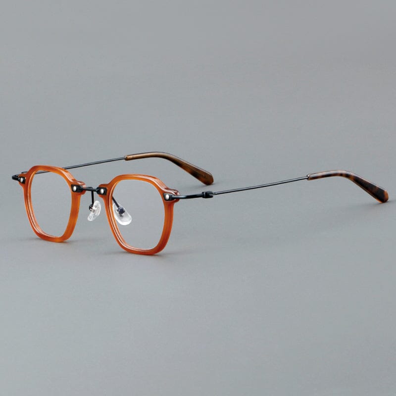 Barse Retro Acetate Glasses Frame Geometric Frames Southood Brown