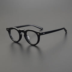 Bartle Round Acetate Glasses Frame Round Frames Southood Black