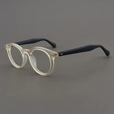 Bartle Round Acetate Glasses Frame Round Frames Southood Matte Yellow Black