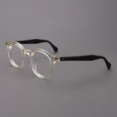Bartle Round Acetate Glasses Frame Round Frames Southood Yellow Leopard