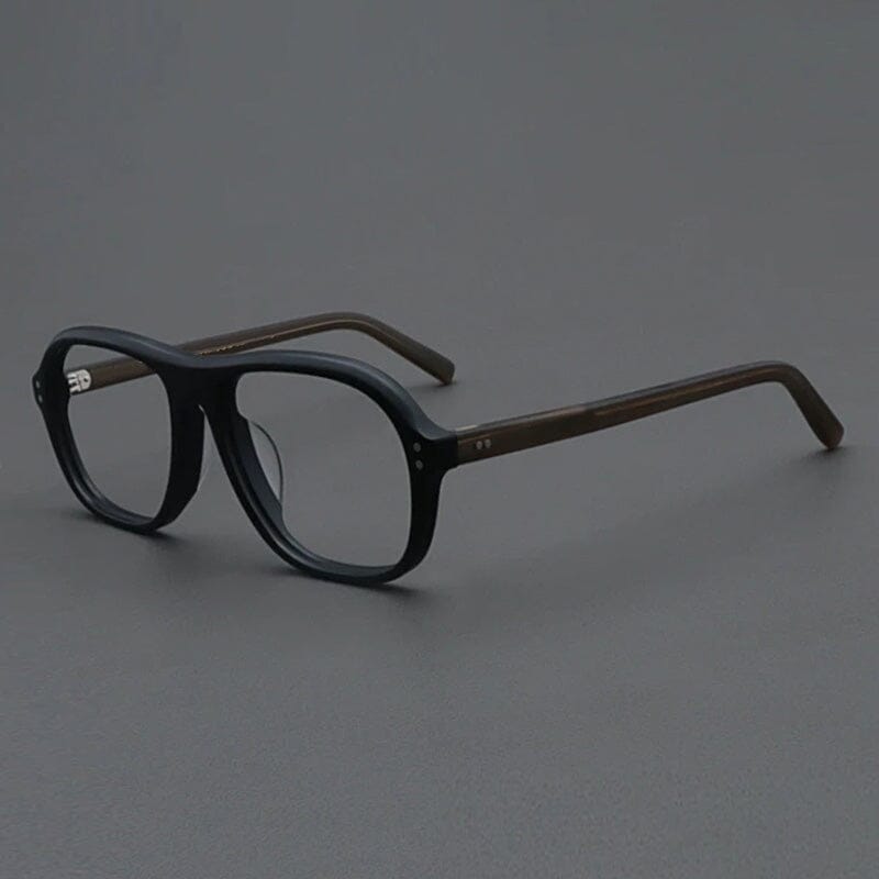 Beal Retro Acetate Eyeglasses Frame Aviator Frames Southood Matte Black Green