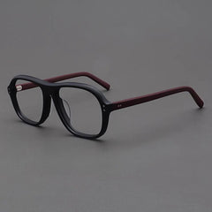 Beal Retro Acetate Eyeglasses Frame Aviator Frames Southood Matte Black Red