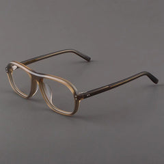 Beal Retro Acetate Eyeglasses Frame Aviator Frames Southood Matte Gray Green