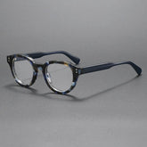 Beck Vintage Acetate Glasses Frame Oval Frames Southood Blue Leopard