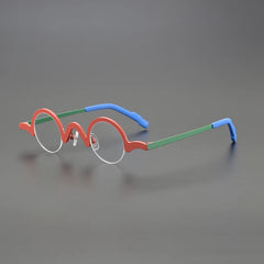 Beecher Small Round Titanium Glasses Frame Round Frames Southood Red