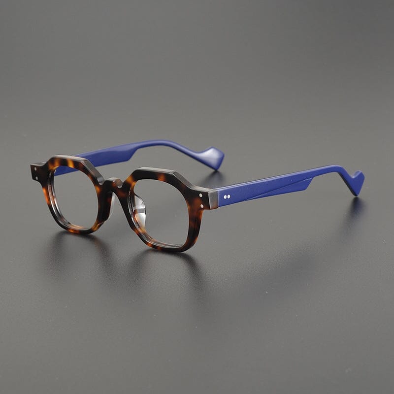 Bek Vintage Acetate Glasses Frame Geometric Frames Southood Leopard