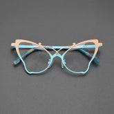 Belinda Cat Eyes Titanium Glasses Frame Cat Eye Frames Southood Yellow Blue