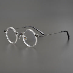 Ben Retro Round Acetate Optical Glasses Frame Round Frames Southood Clear