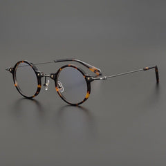 Ben Retro Round Acetate Optical Glasses Frame Round Frames Southood Leopard