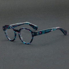 Benet Retro Acetate Glasses Frame Round Frames Southood Blue