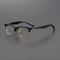 Benji Browline Acetate Glasses Frame Browline Frames Southood Black