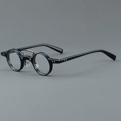 Bert Punk Retro Round Acetate Frame Round Frames Southood Black